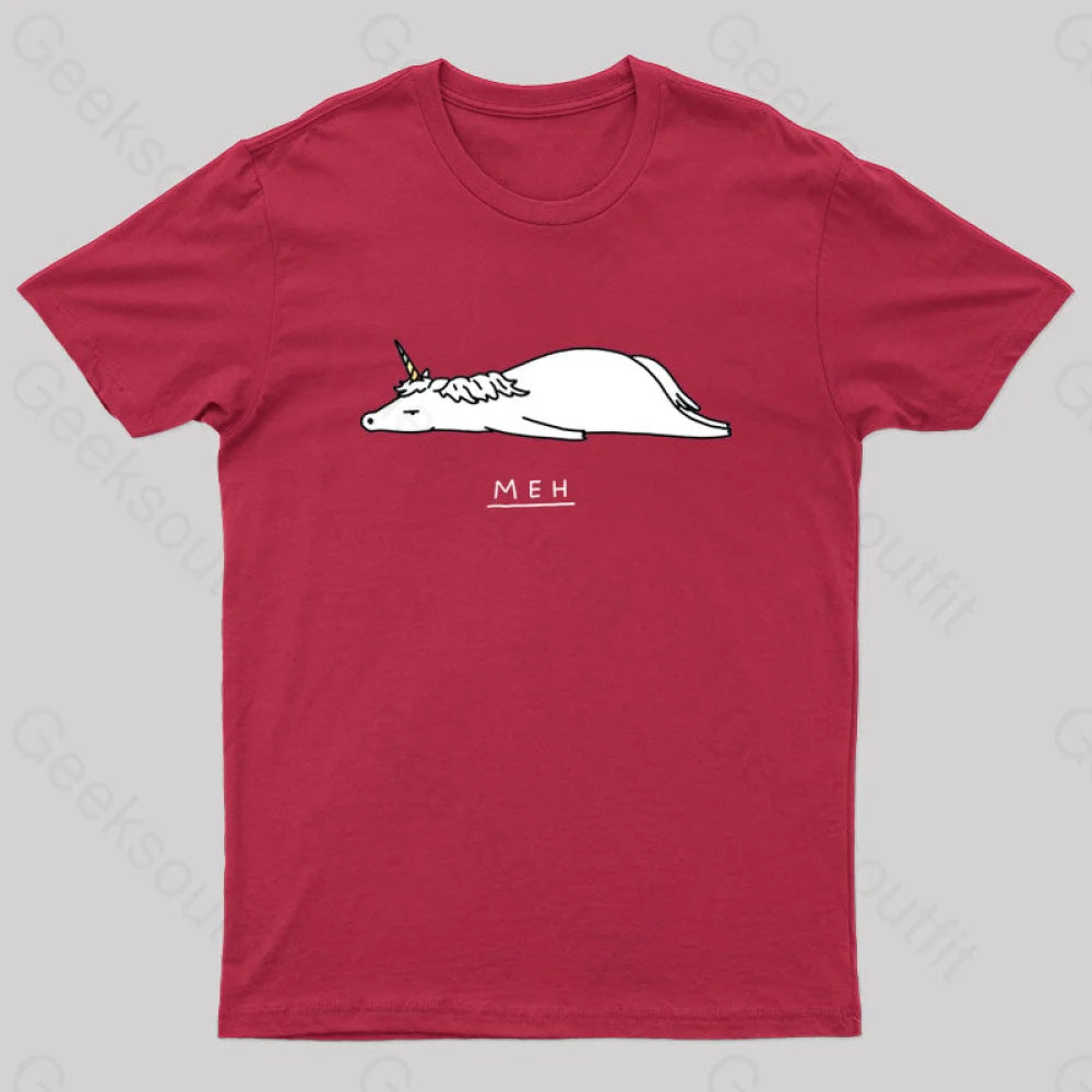 Meh Nerd T-Shirt Red / S