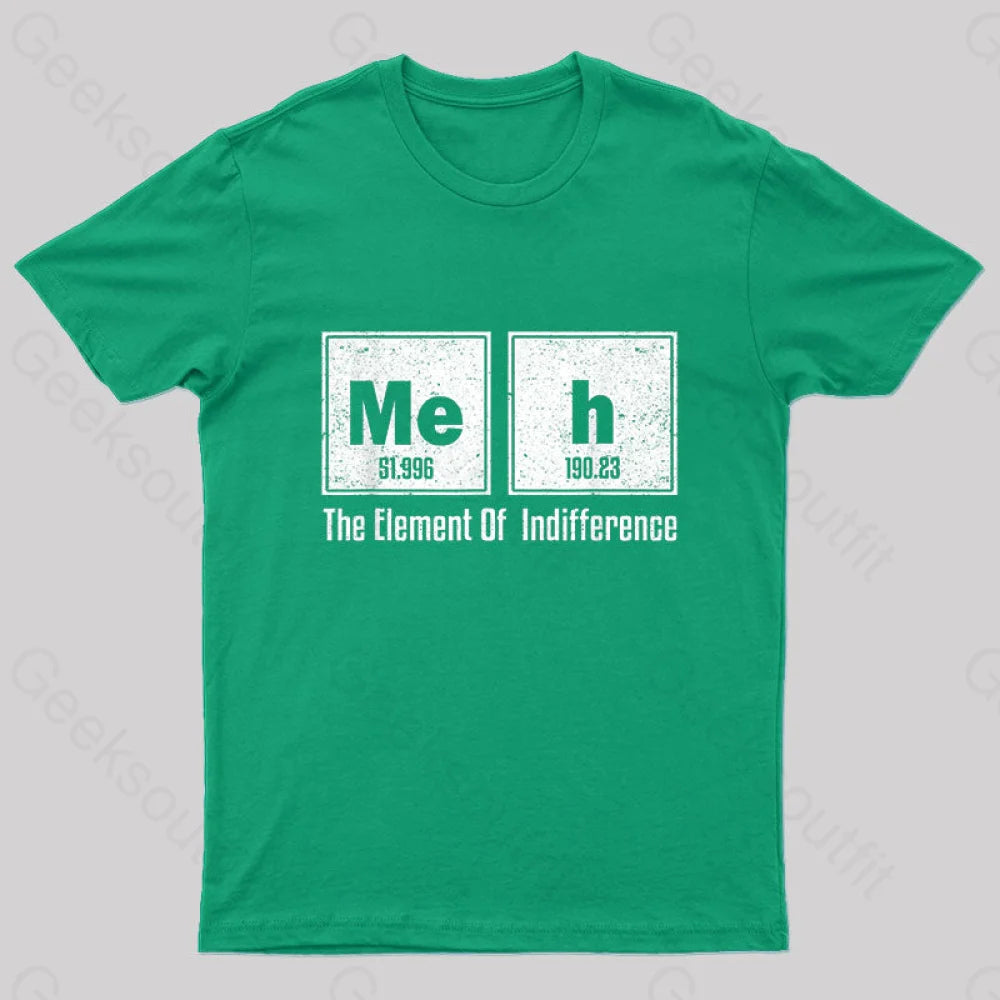 Meh Science Periodic Table Nerd T-Shirt Green / S