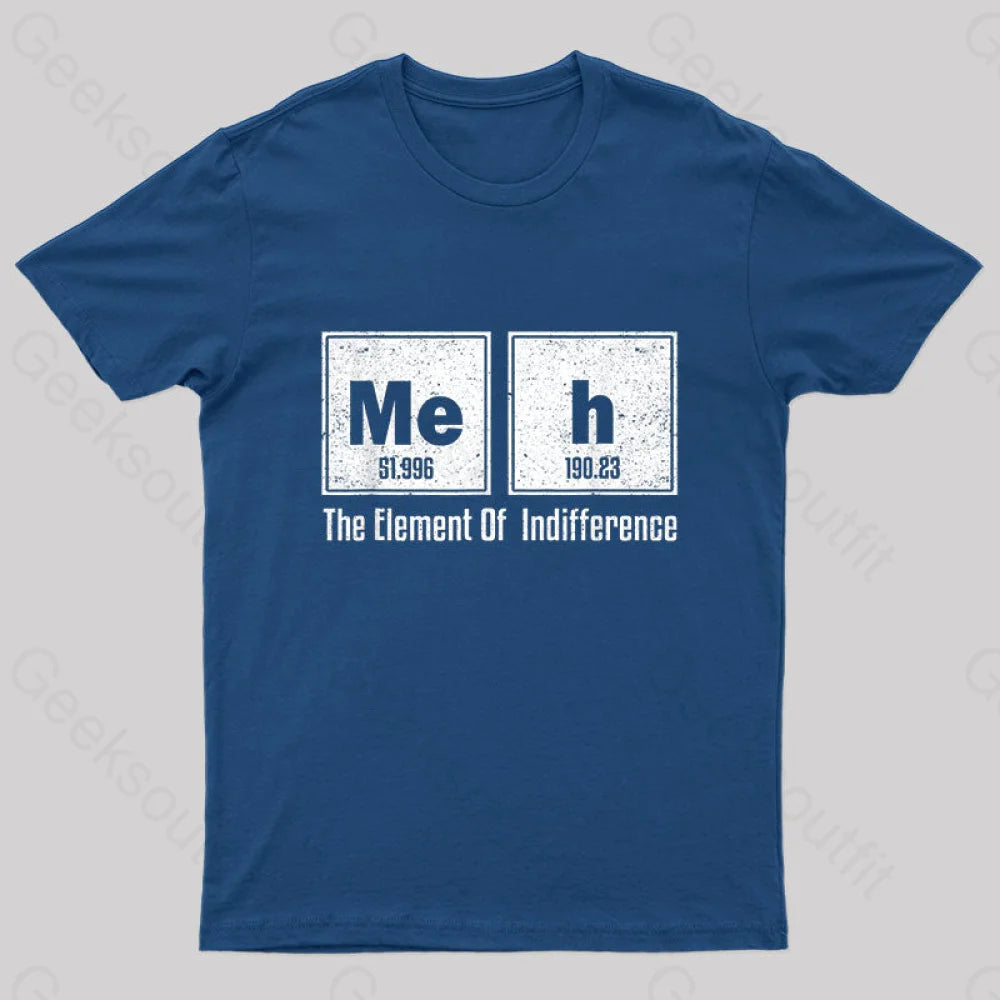 Meh Science Periodic Table Nerd T-Shirt Navy / S