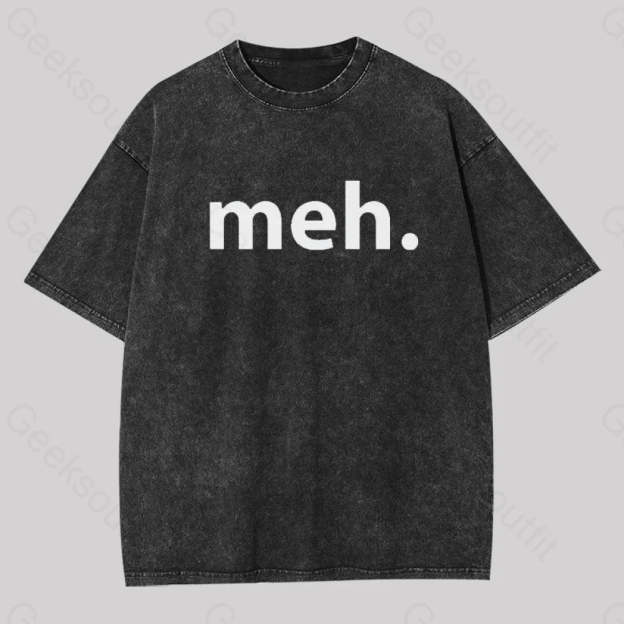 Meh Washed T-Shirt Black / S