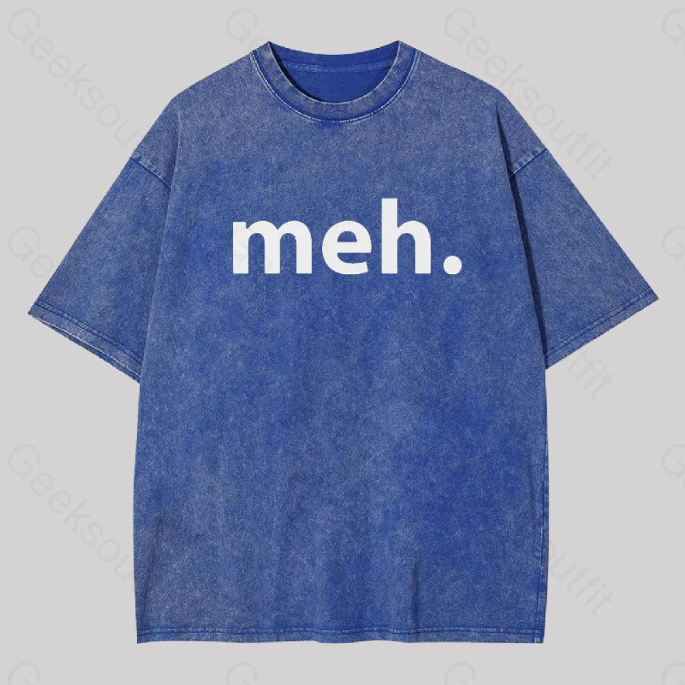 Meh Washed T-Shirt Blue / S