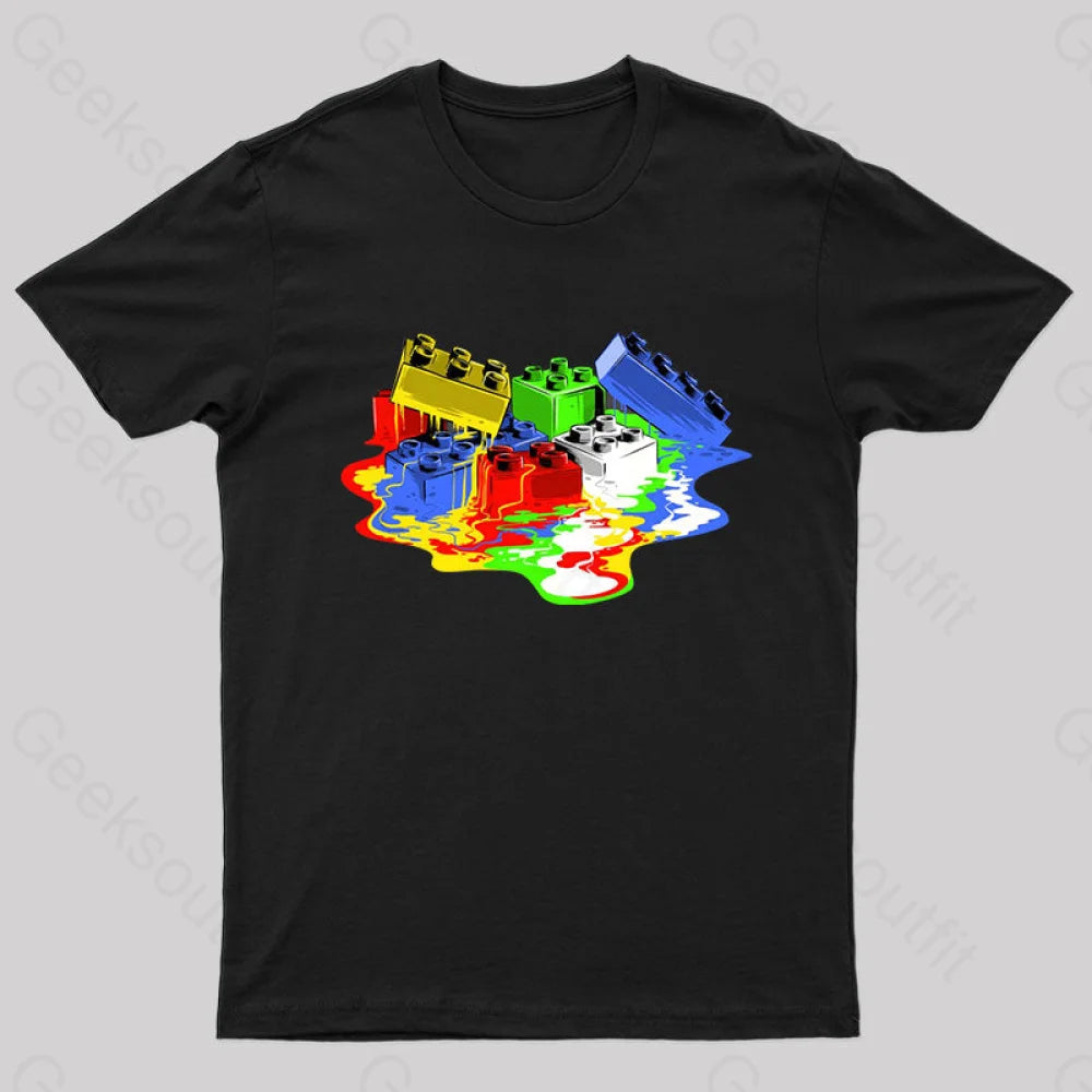 Melting Bricks T-Shirt Black / S
