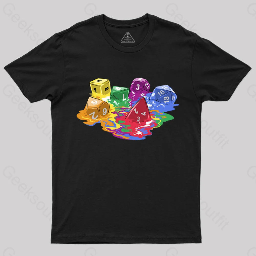 Melting Dice T-Shirt Black / S