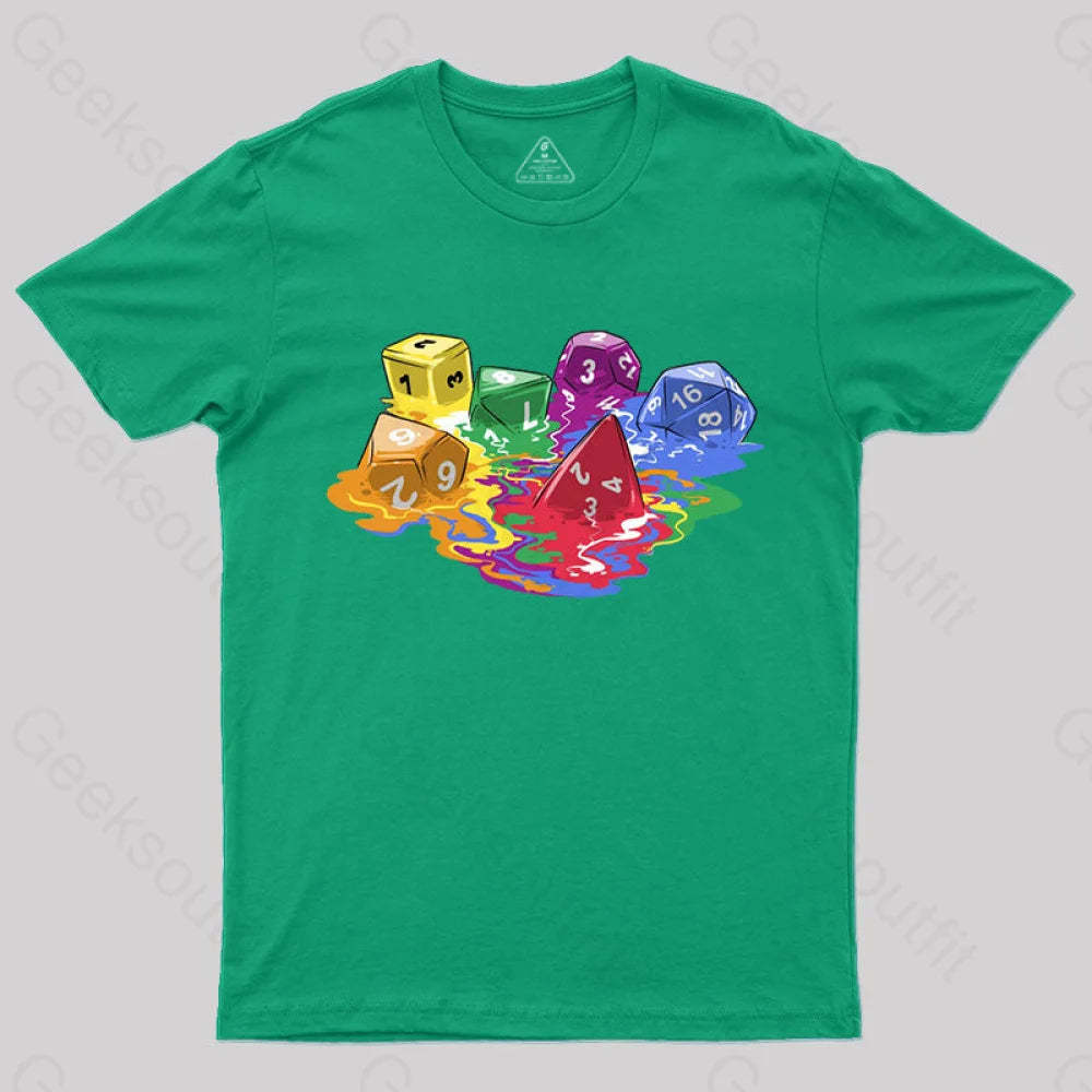 Melting Dice T-Shirt Green / S