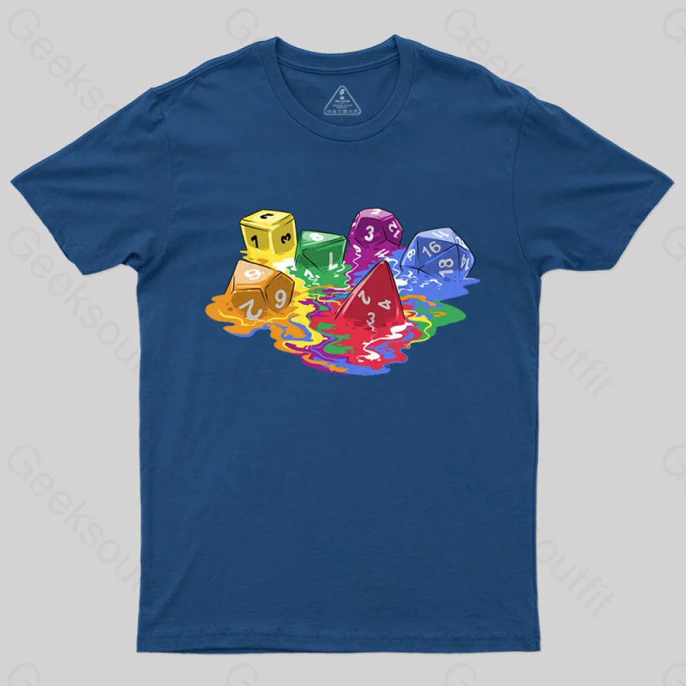 Melting Dice T-Shirt Navy / S