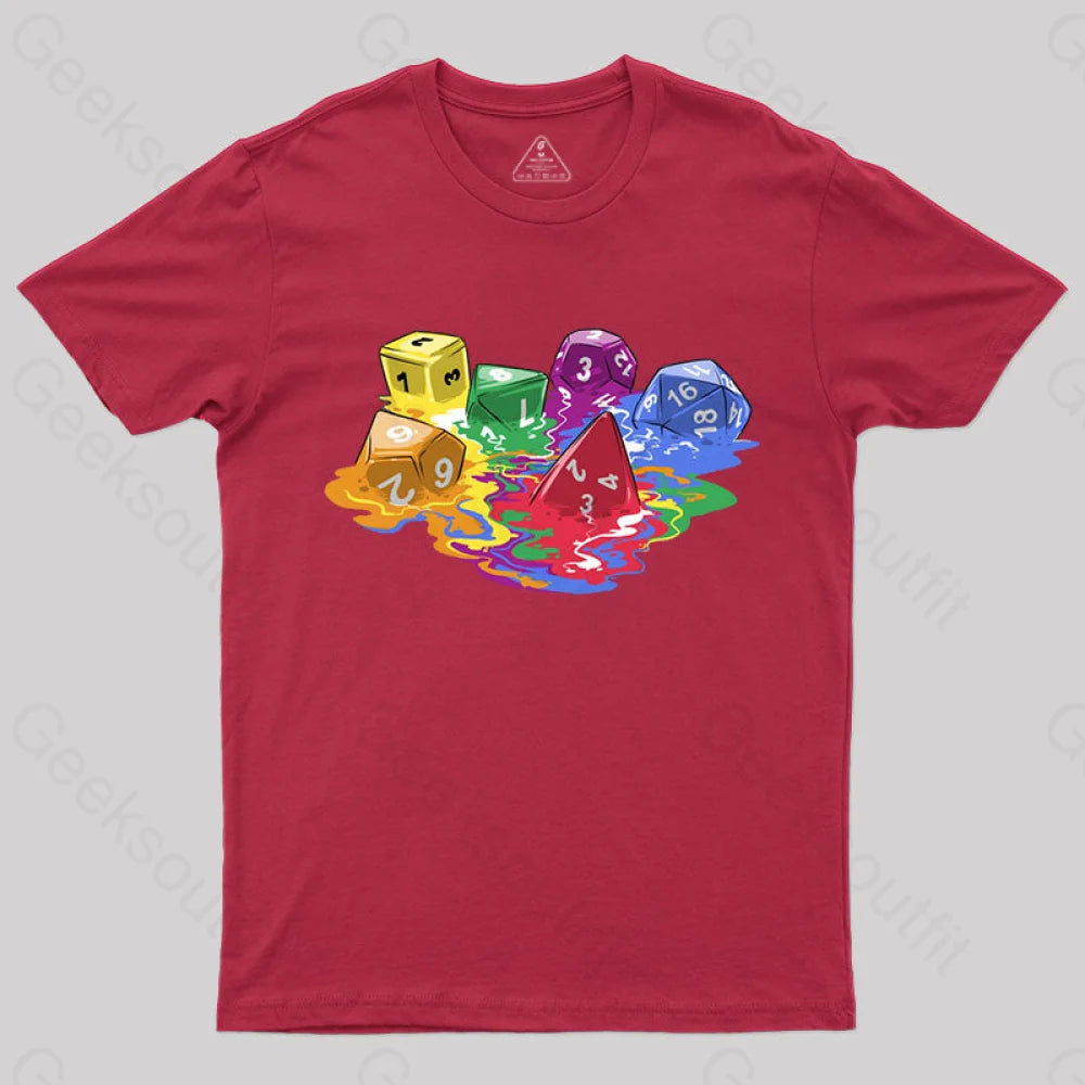 Melting Dice T-Shirt Red / S