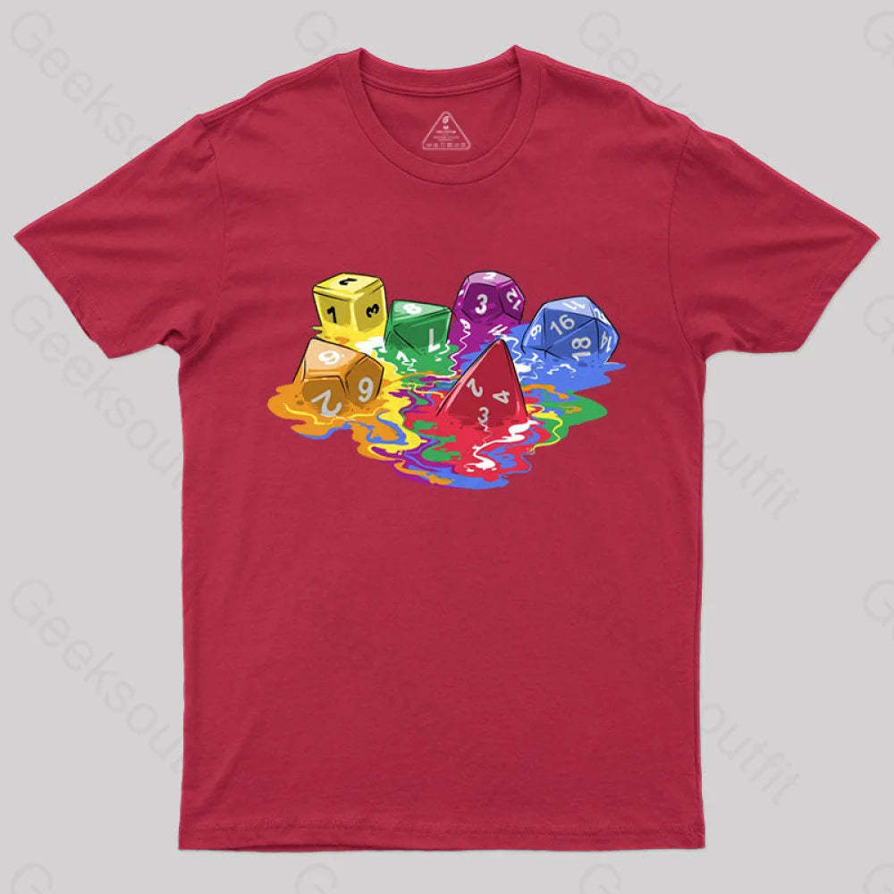 Melting Dice T-Shirt Red / S