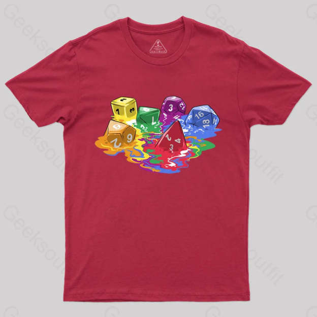 Melting Dice T-Shirt Red / S