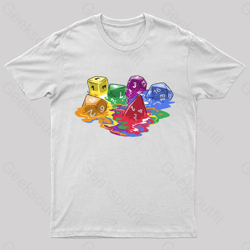 Melting Dice T-Shirt White / S