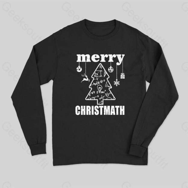 Merry Christmath Long Sleeve T-Shirt Black / S