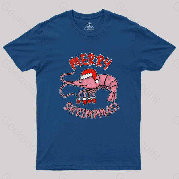 Merry Shrimpmas! Geek T-Shirt Navy / S