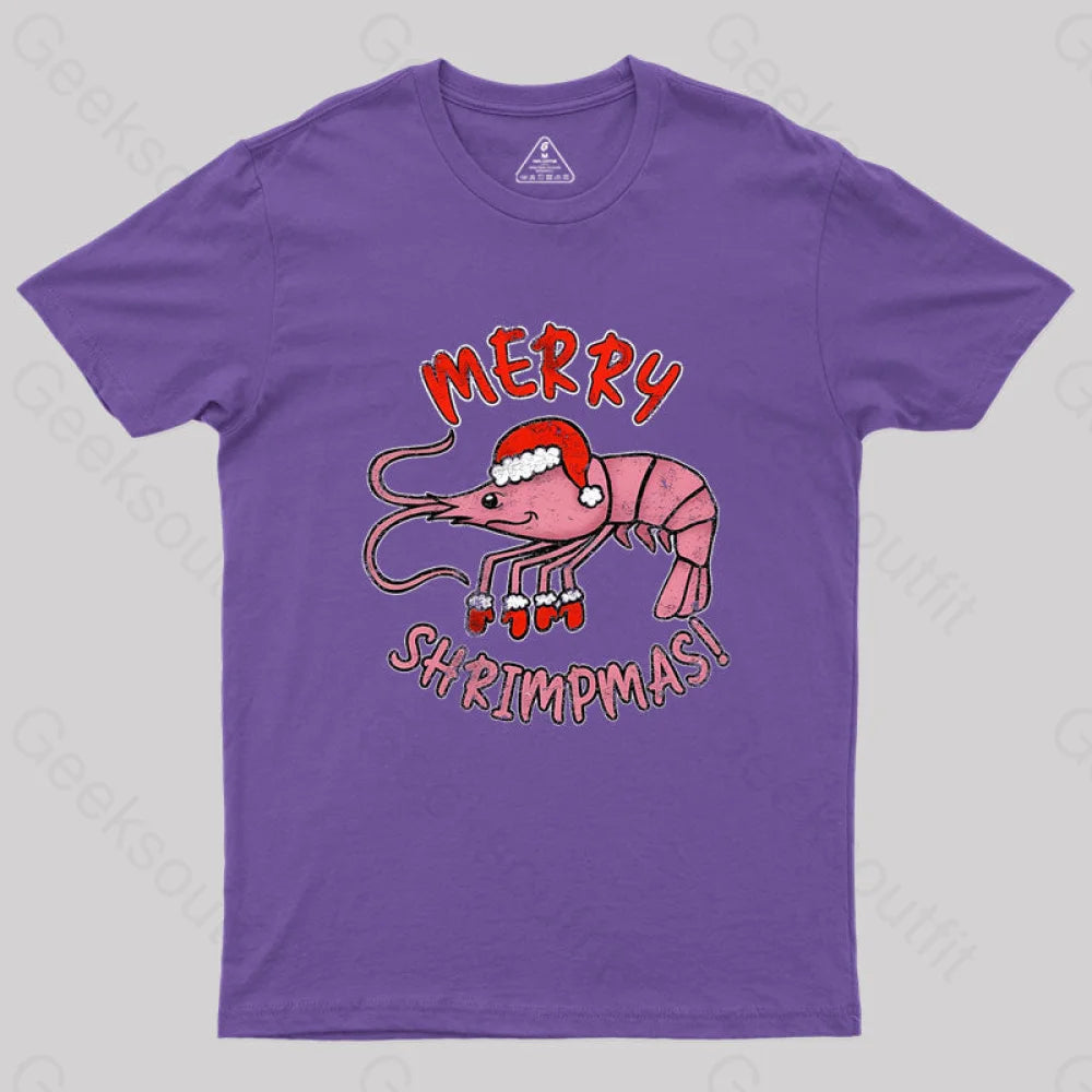 Merry Shrimpmas! Geek T-Shirt Purple / S