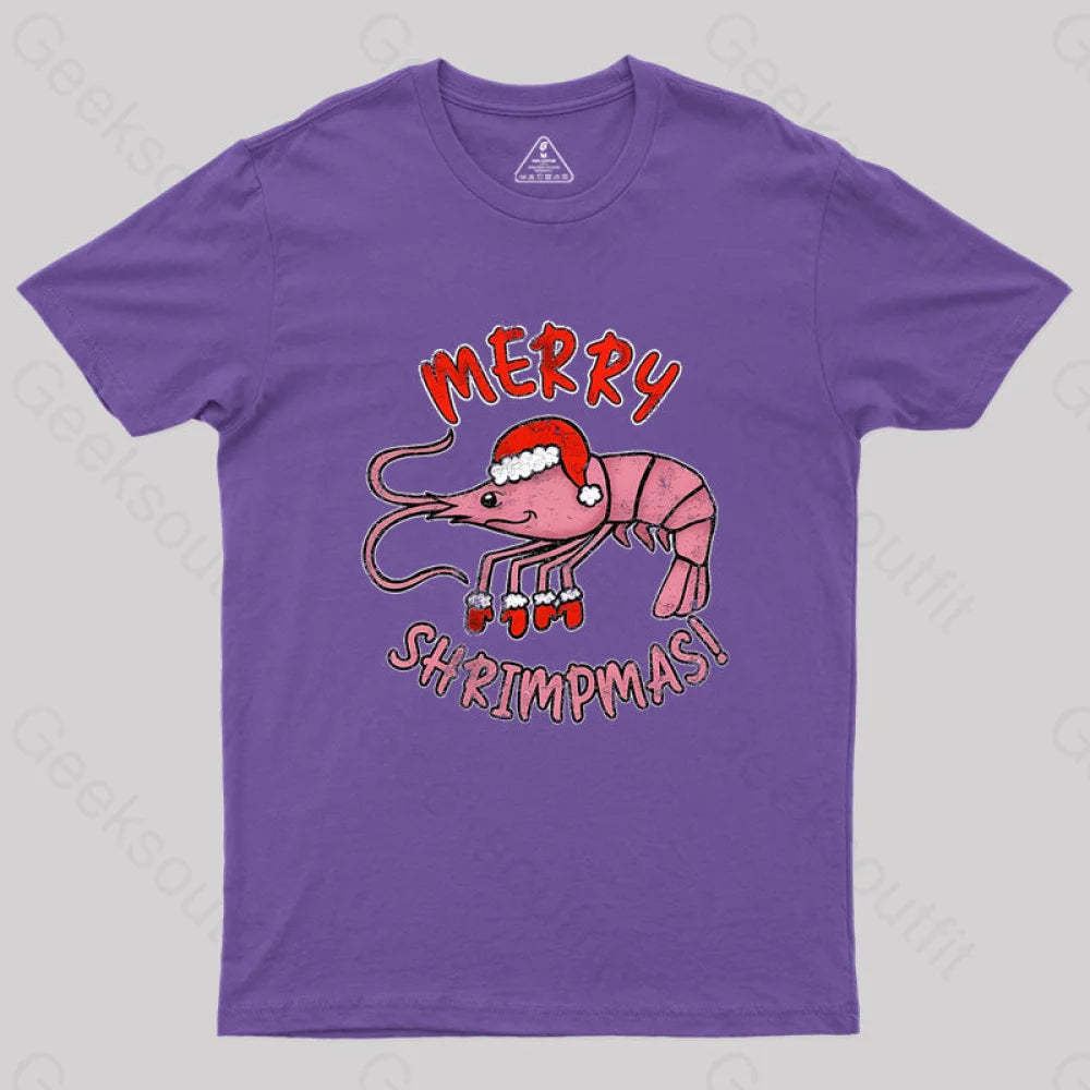 Merry Shrimpmas! Geek T-Shirt Purple / S