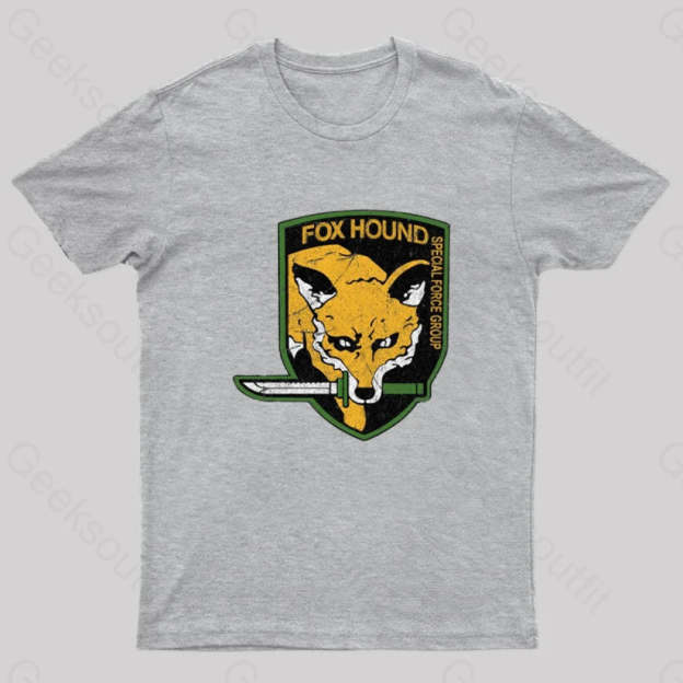 Metal Gear Solid Fox Hound Nerd T-Shirt Grey / S