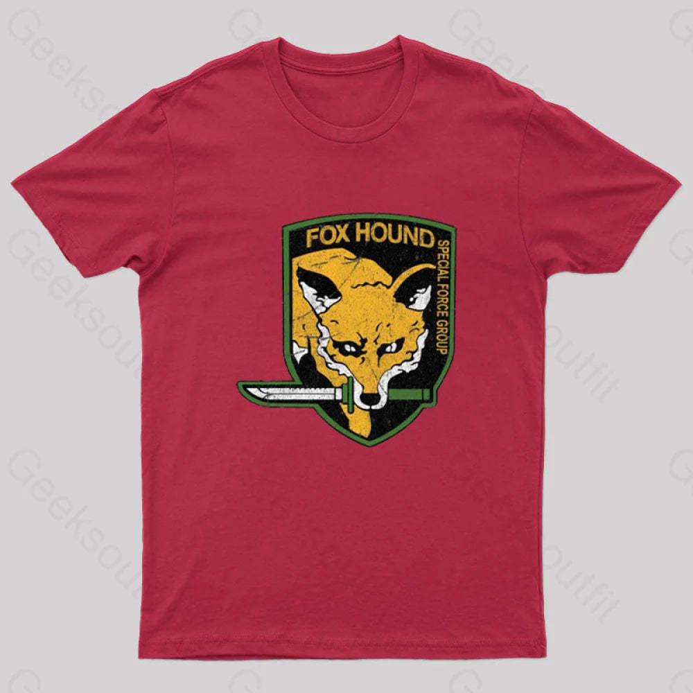 Metal Gear Solid Fox Hound Nerd T-Shirt Red / S