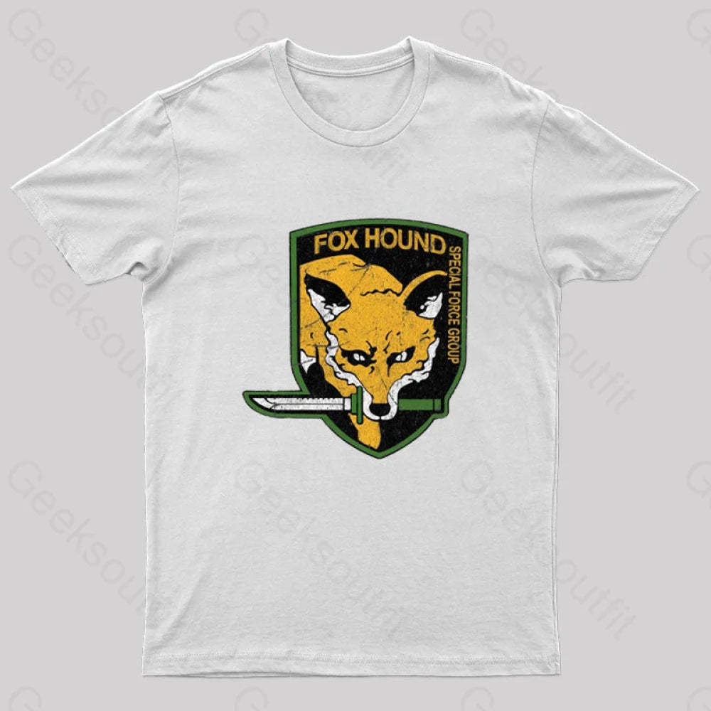 Metal Gear Solid Fox Hound Nerd T-Shirt White / S