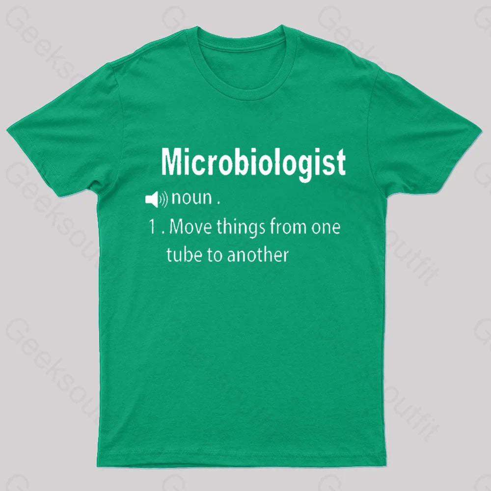 Microbiologist Definition Geek T-Shirt Green / S