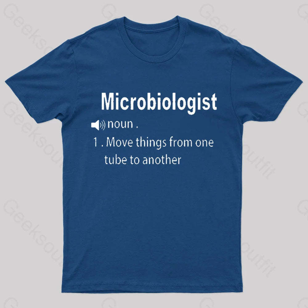 Microbiologist Definition Geek T-Shirt Navy / S