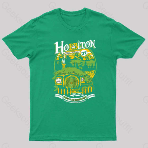 Middle Earth Summer Camp Geek T-Shirt Green / S