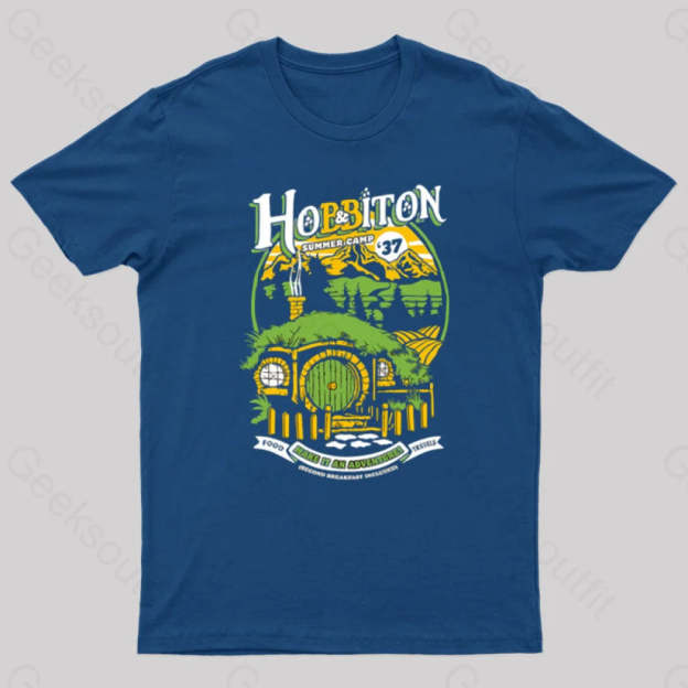 Middle Earth Summer Camp Geek T-Shirt Navy / S
