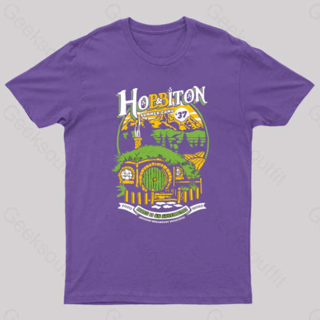 Middle Earth Summer Camp Geek T-Shirt Purple / S