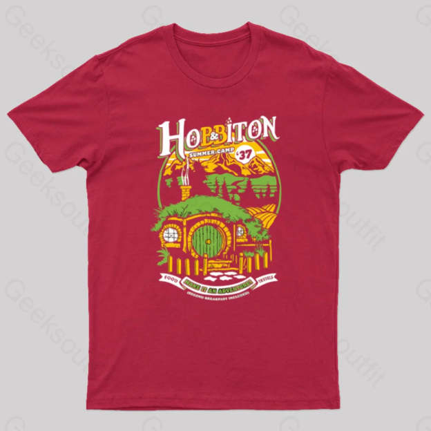 Middle Earth Summer Camp Geek T-Shirt Red / S
