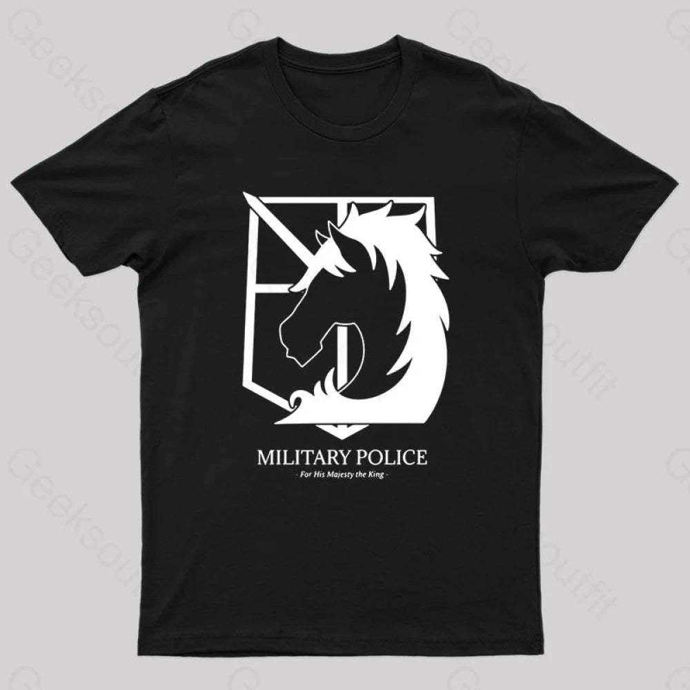 Military Police Geek T-Shirt Black / S