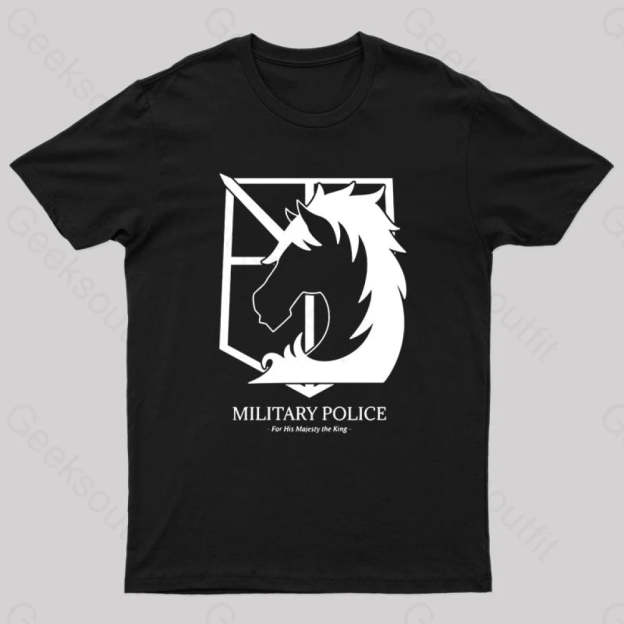Military Police Geek T-Shirt Black / S