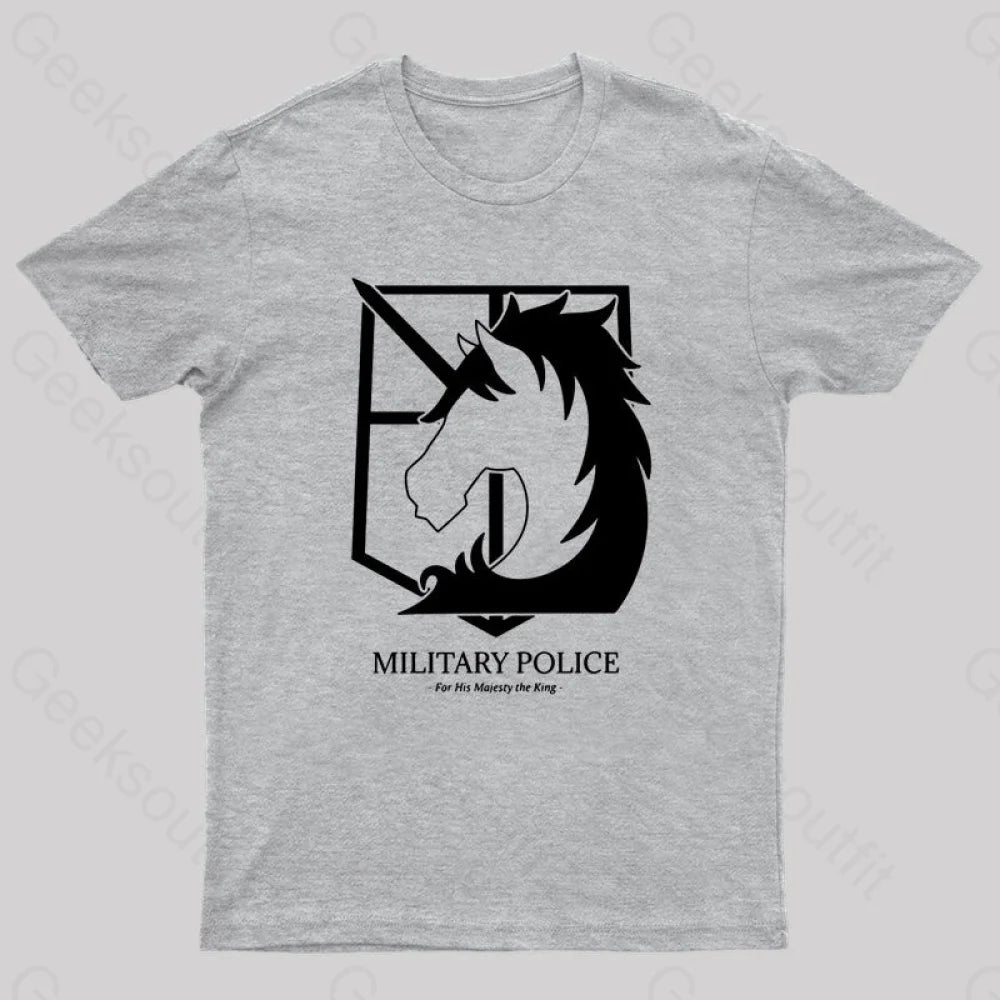 Military Police Geek T-Shirt Grey / S