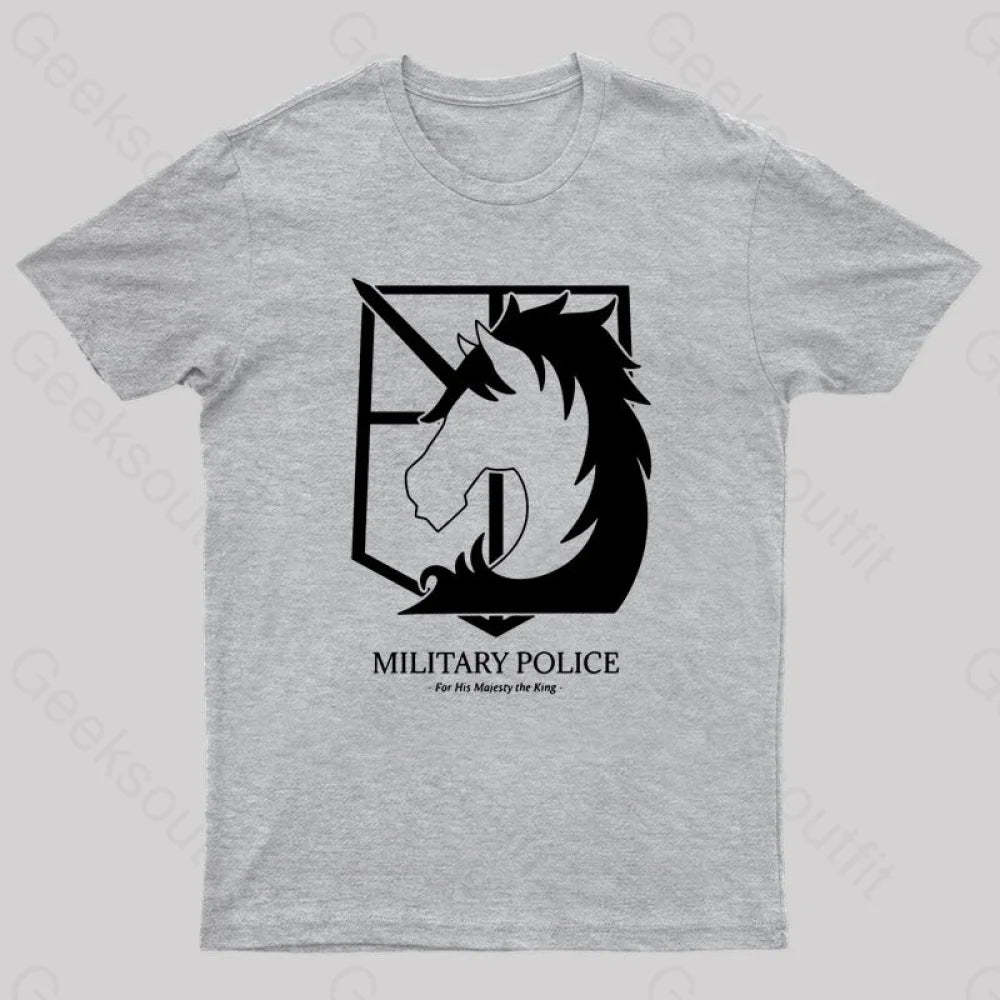 Military Police Geek T-Shirt Grey / S
