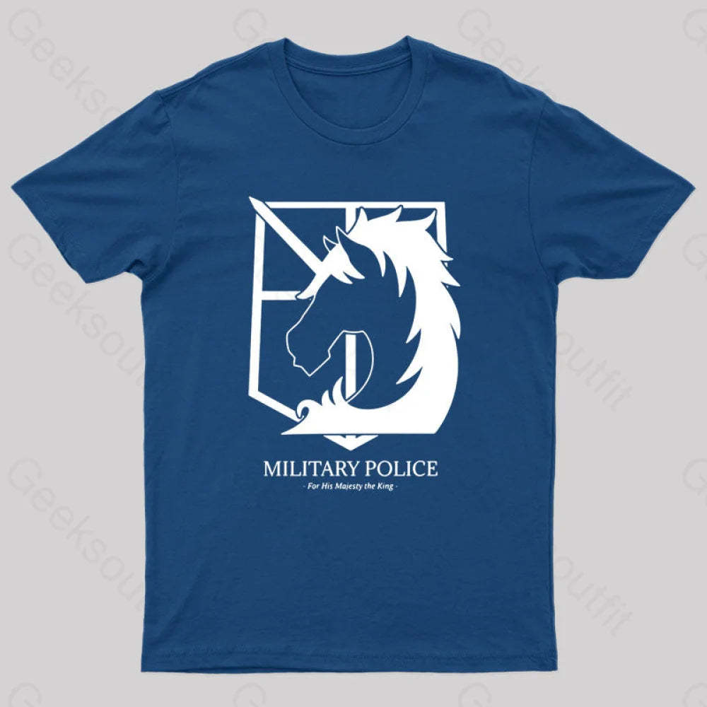 Military Police Geek T-Shirt Navy / S