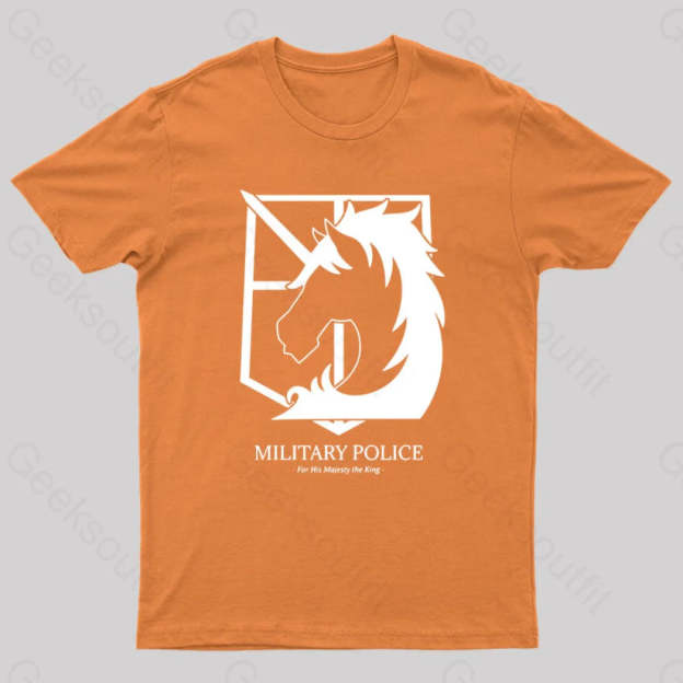 Military Police Geek T-Shirt Orange / S
