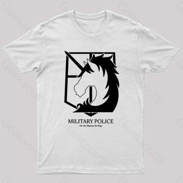 Military Police Geek T-Shirt White / S