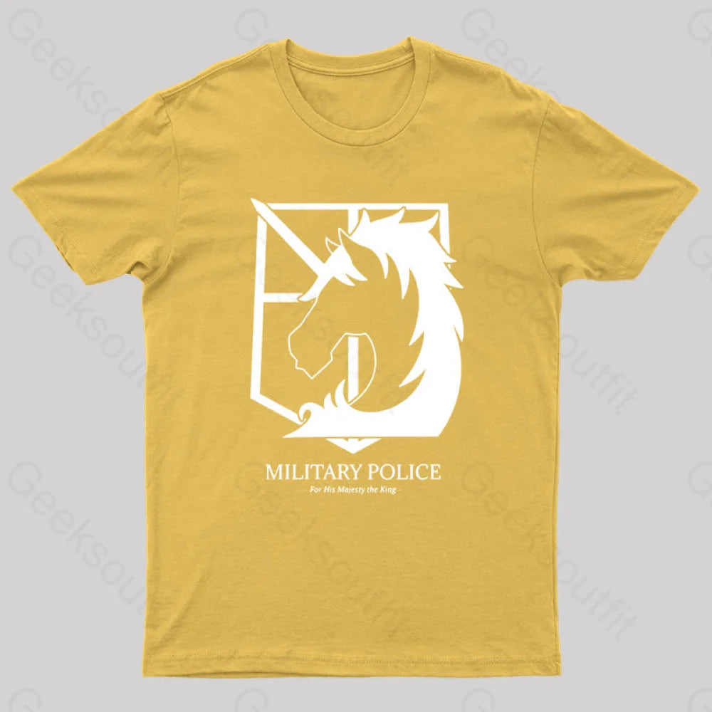 Military Police Geek T-Shirt Yellow / S