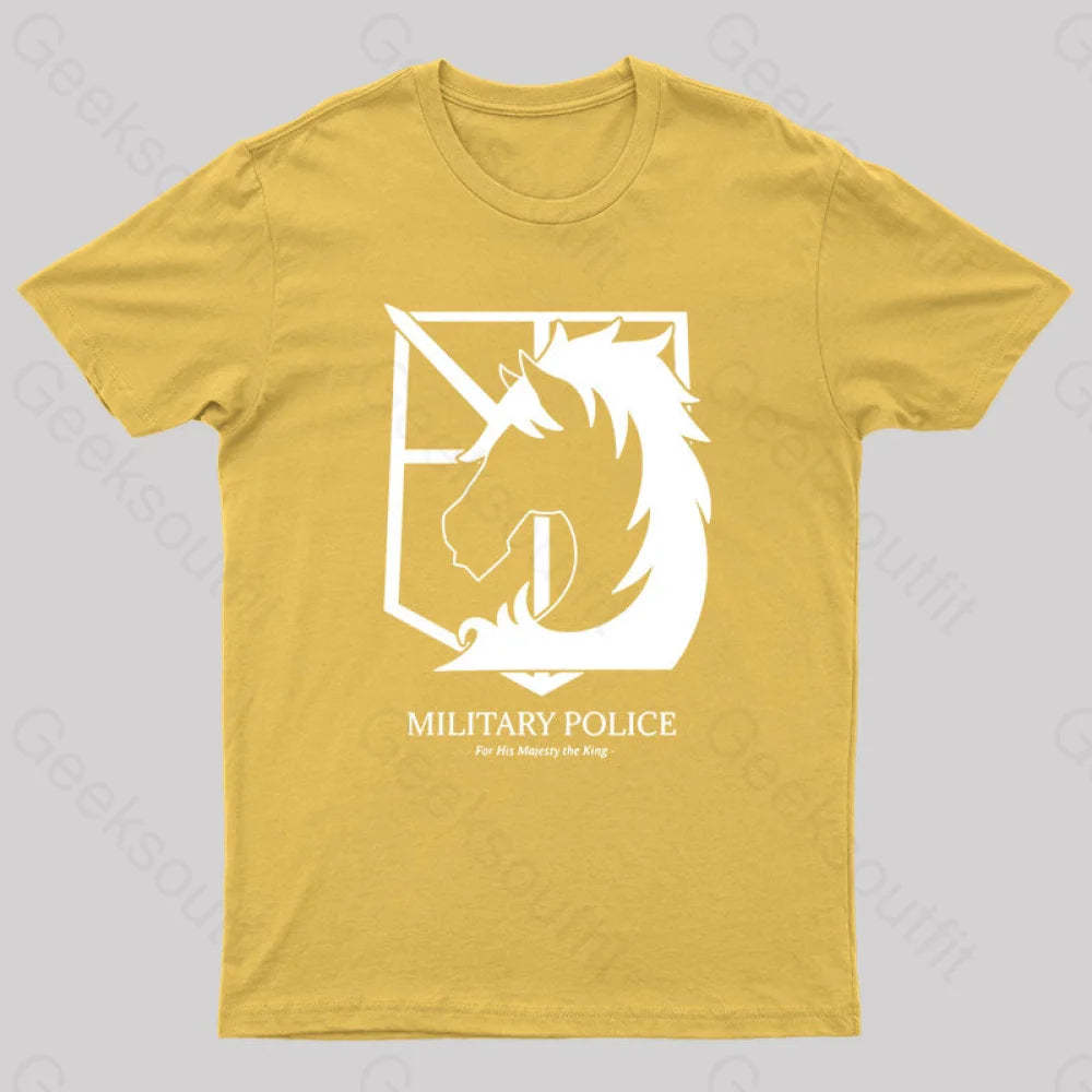 Military Police Geek T-Shirt Yellow / S