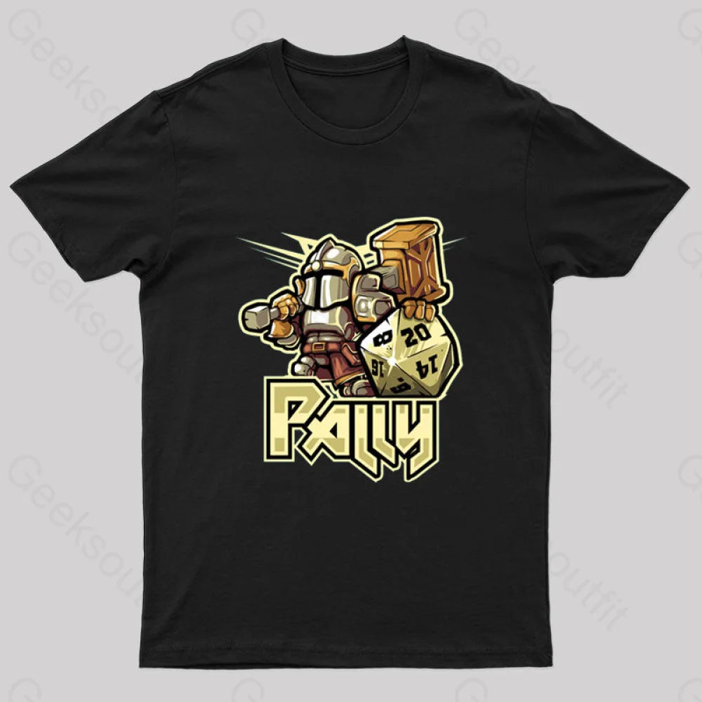 Mini Rpg Paladin Nerd T-Shirt Black / S