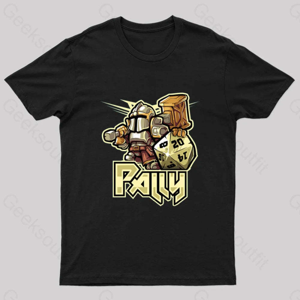 Mini Rpg Paladin Nerd T-Shirt Black / S
