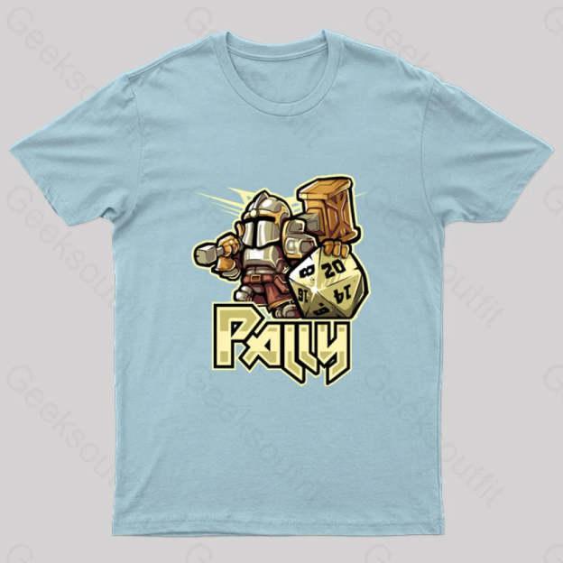 Mini Rpg Paladin Nerd T-Shirt Light Blue / S