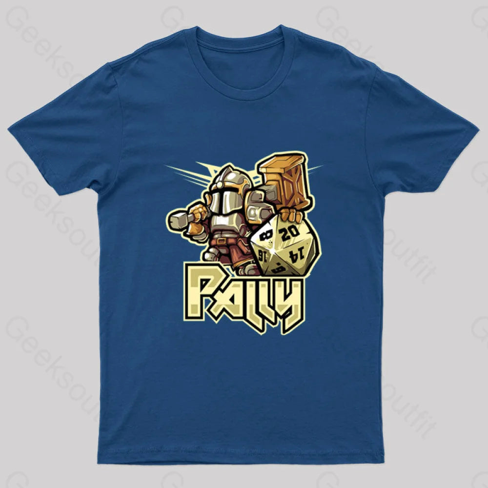Mini Rpg Paladin Nerd T-Shirt Navy / S