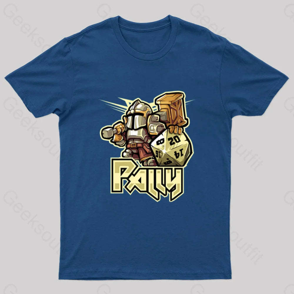 Mini Rpg Paladin Nerd T-Shirt Navy / S