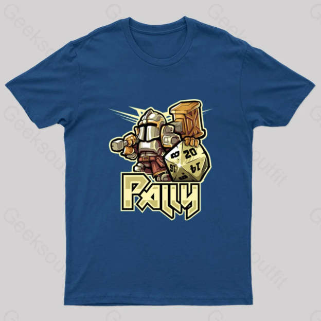 Mini Rpg Paladin Nerd T-Shirt Navy / S