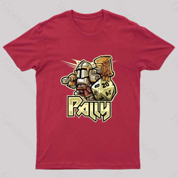 Mini Rpg Paladin Nerd T-Shirt Red / S
