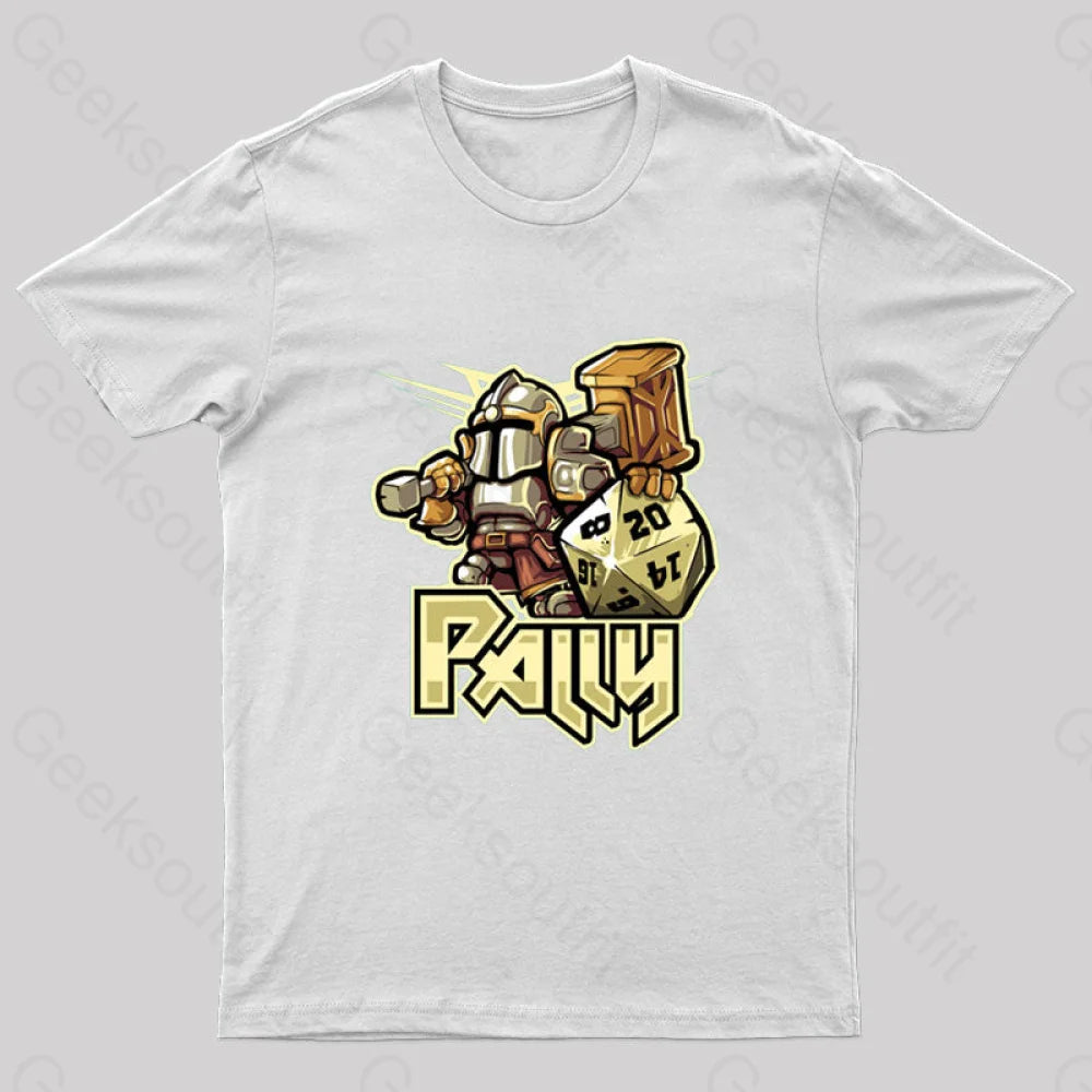 Mini Rpg Paladin Nerd T-Shirt White / S