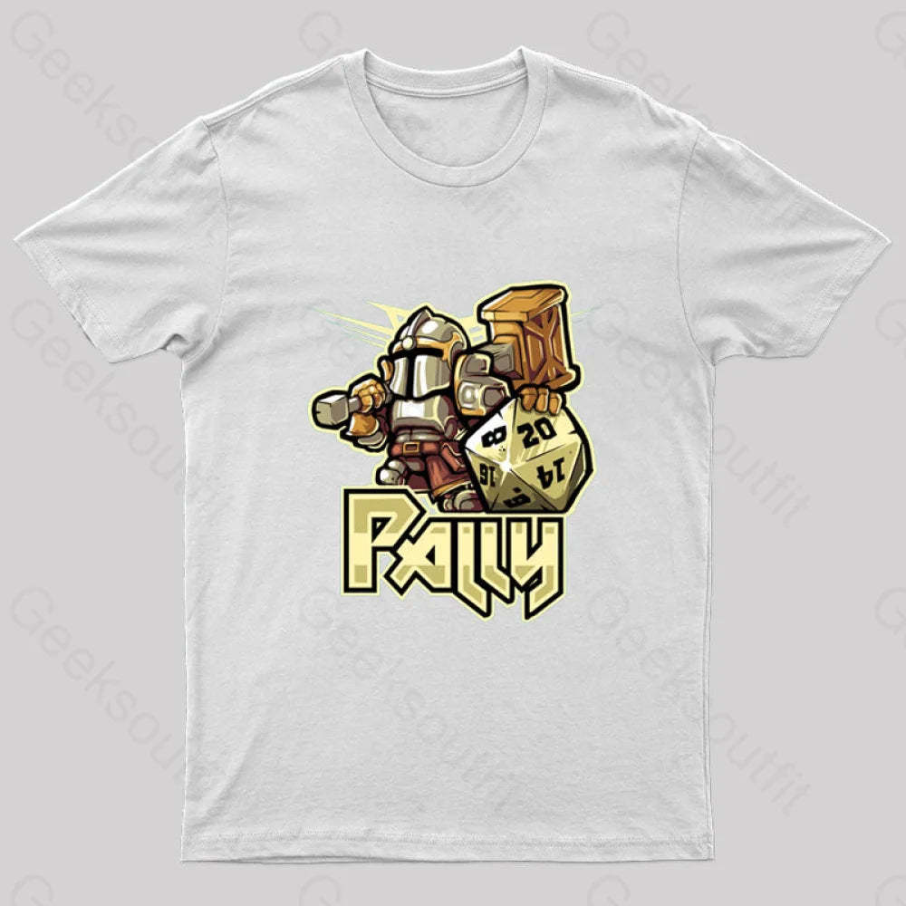 Mini Rpg Paladin Nerd T-Shirt White / S