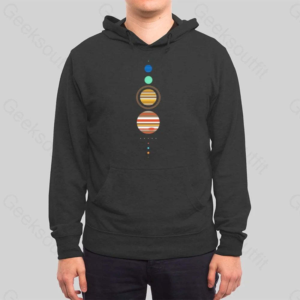 Minimal Solar System Hoodie - Geeksoutfit