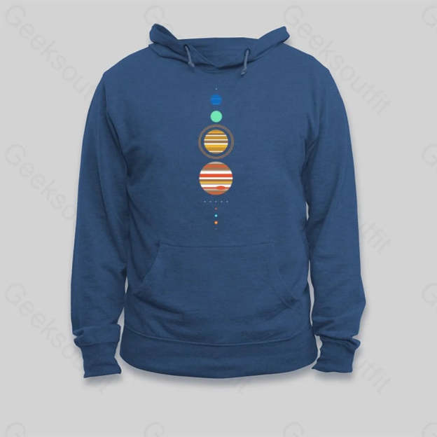 Minimal Solar System Hoodie - Geeksoutfit