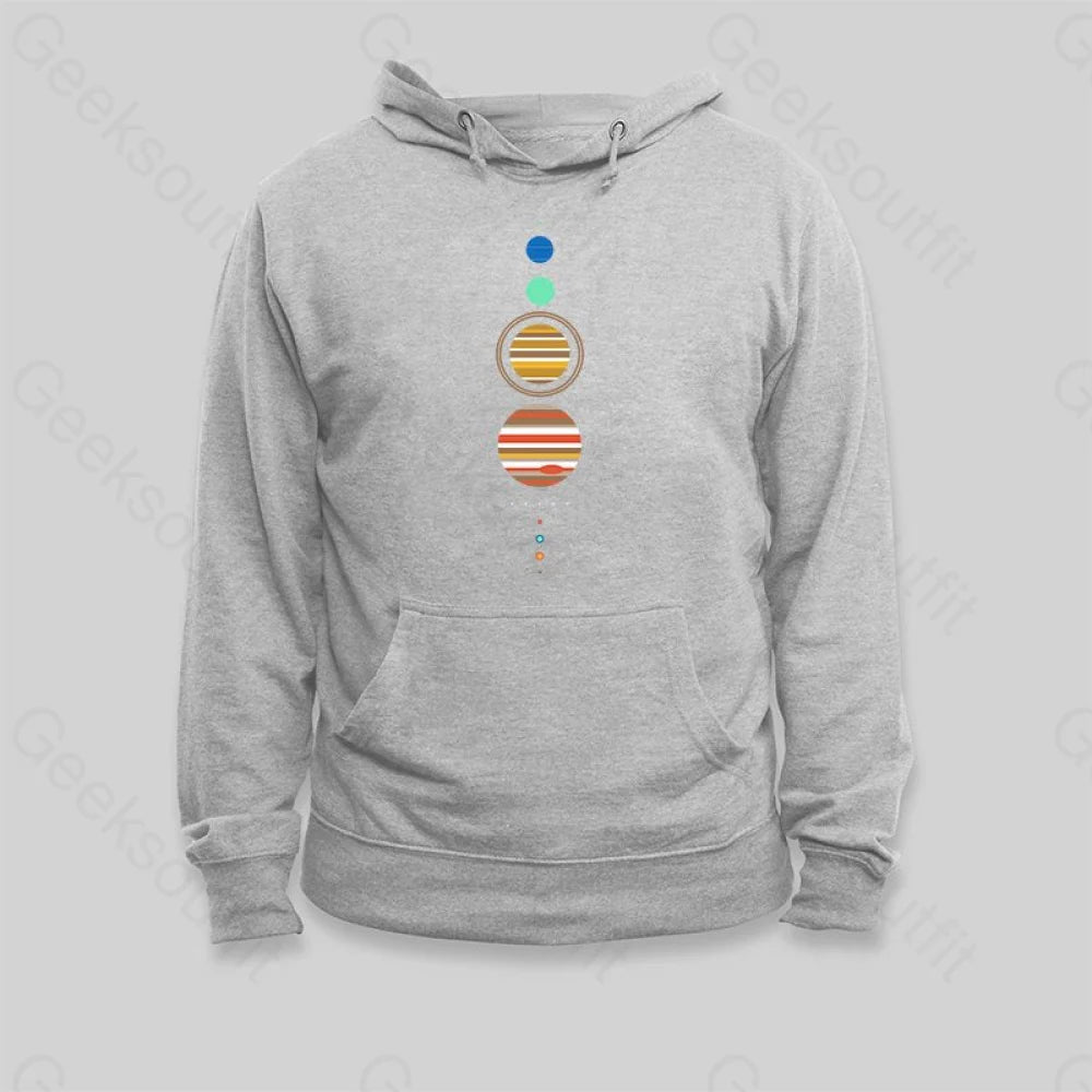 Minimal Solar System Hoodie - Geeksoutfit