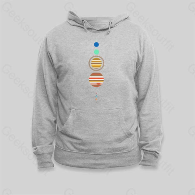 Minimal Solar System Hoodie - Geeksoutfit