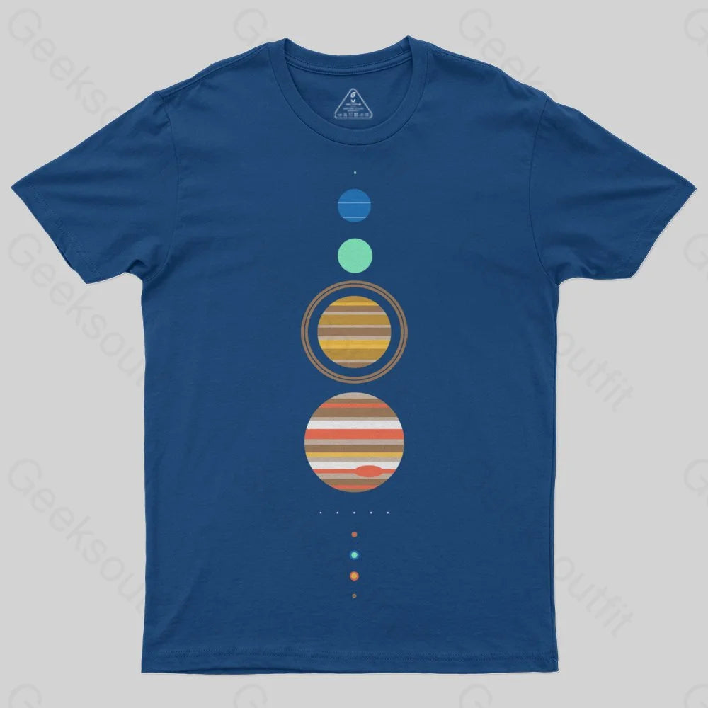 Minimal Solar System T-Shirt - Geeksoutfit