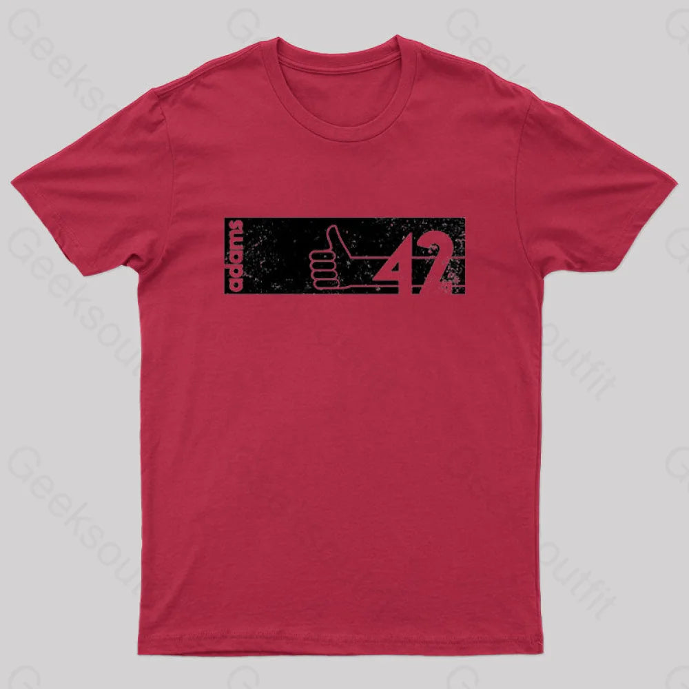 Minimalist Sf: Adams Nerd T-Shirt Red / S